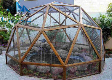 Easy Assembled Geodesic Dome Greenhouse Selectable Size Soft PVC Walls & Glass Walls