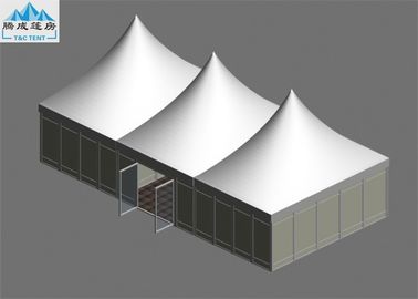 Barraca do armazém do telhado branco grande, barraca colorida do miradouro do pagode da parede do PVC do quadro de alumínio para o festival