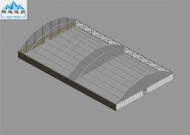 35x60M curvou as barracas impermeáveis do dossel da parede branca do PVC, barracas exteriores do evento grande para partidos