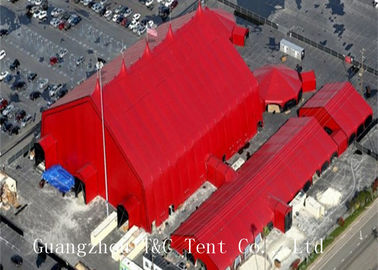 Construção de aço clara do quadro das barracas do evento do casamento da cor vermelha com a parede do painel de sanduíche